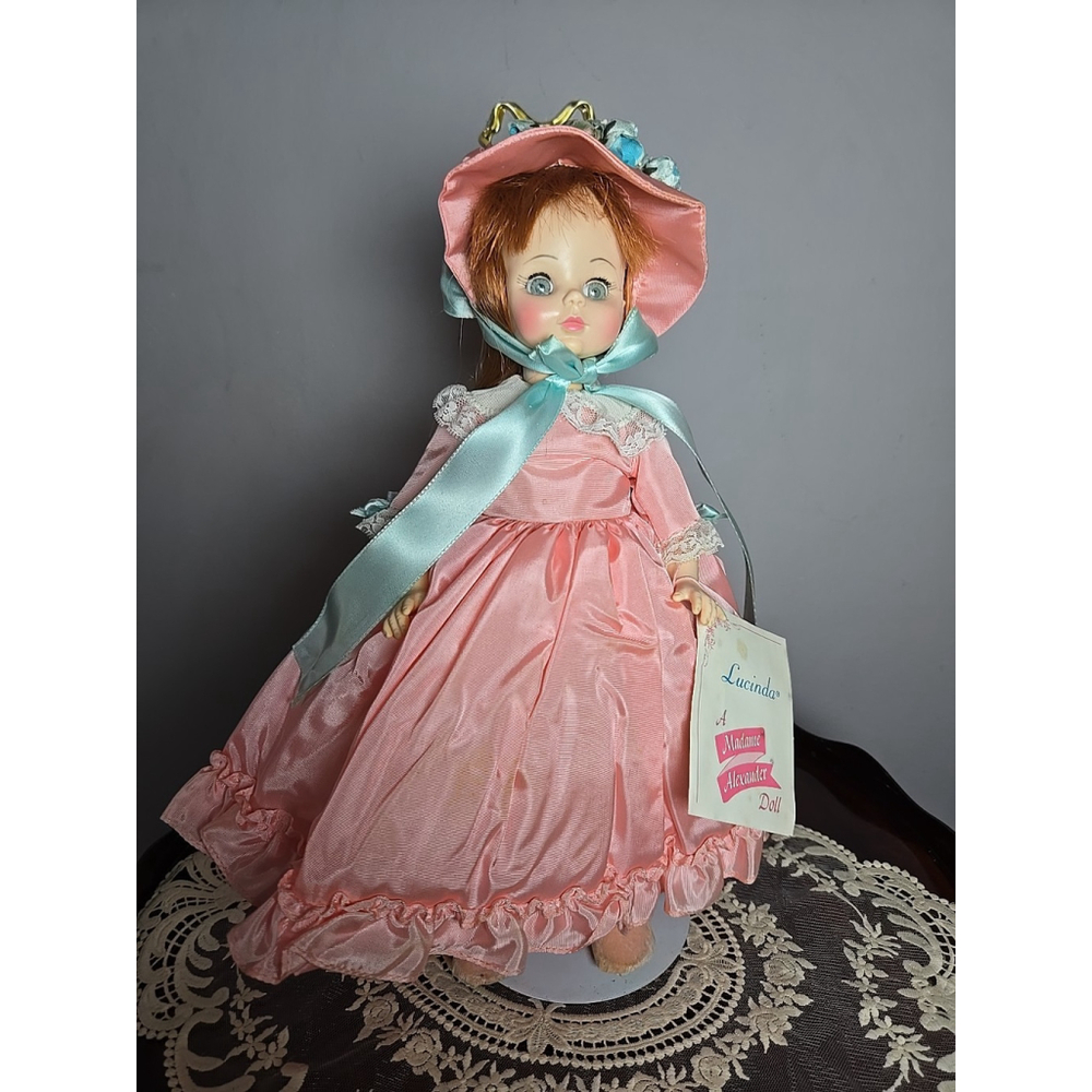 VTG Madame Alexander‎ 14” Lucinda doll 1971. Pink Dress In Original Box, Tags